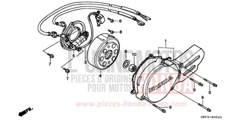 LEFT CRANKCASE COVER/ GENERATOR CR80RBT de 1996